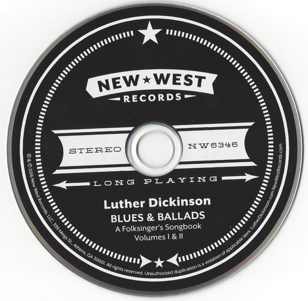 Luther Dickinson – Blues & Ballads (A Folksinger's Songbook) Volumes I & II Music CD