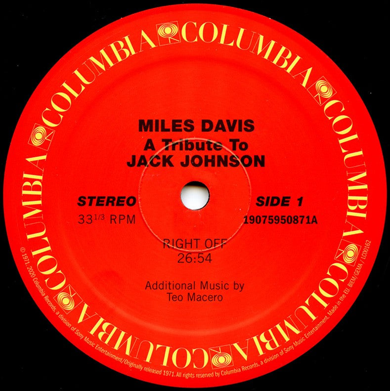 Miles Davis – A Tribute To Jack Johnson (LP Vinyl) Vinyl Record