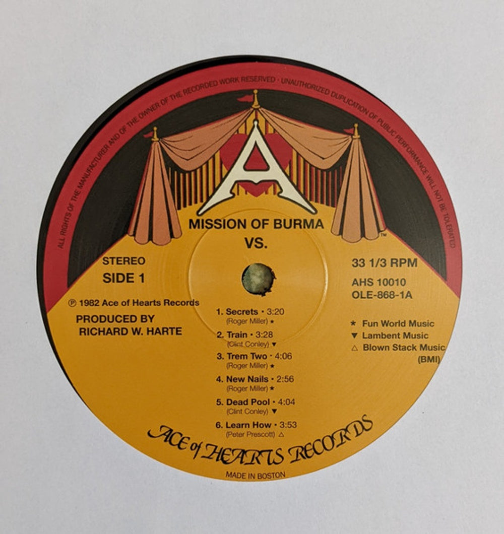 Mission Of Burma – Vs. (LP Vinyl) Vinyl Record