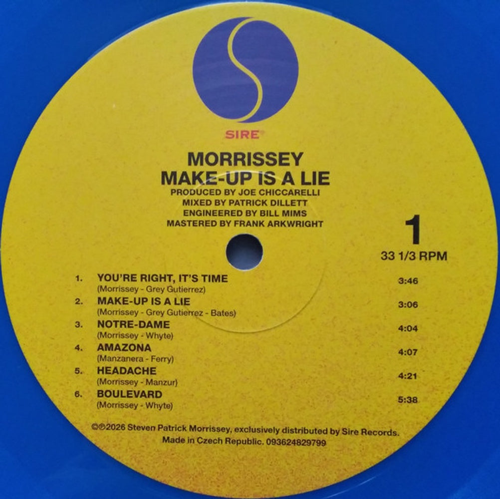 Morrissey – Make-Up Is A Lie (Blue LP Vinyl) Vinyl Record