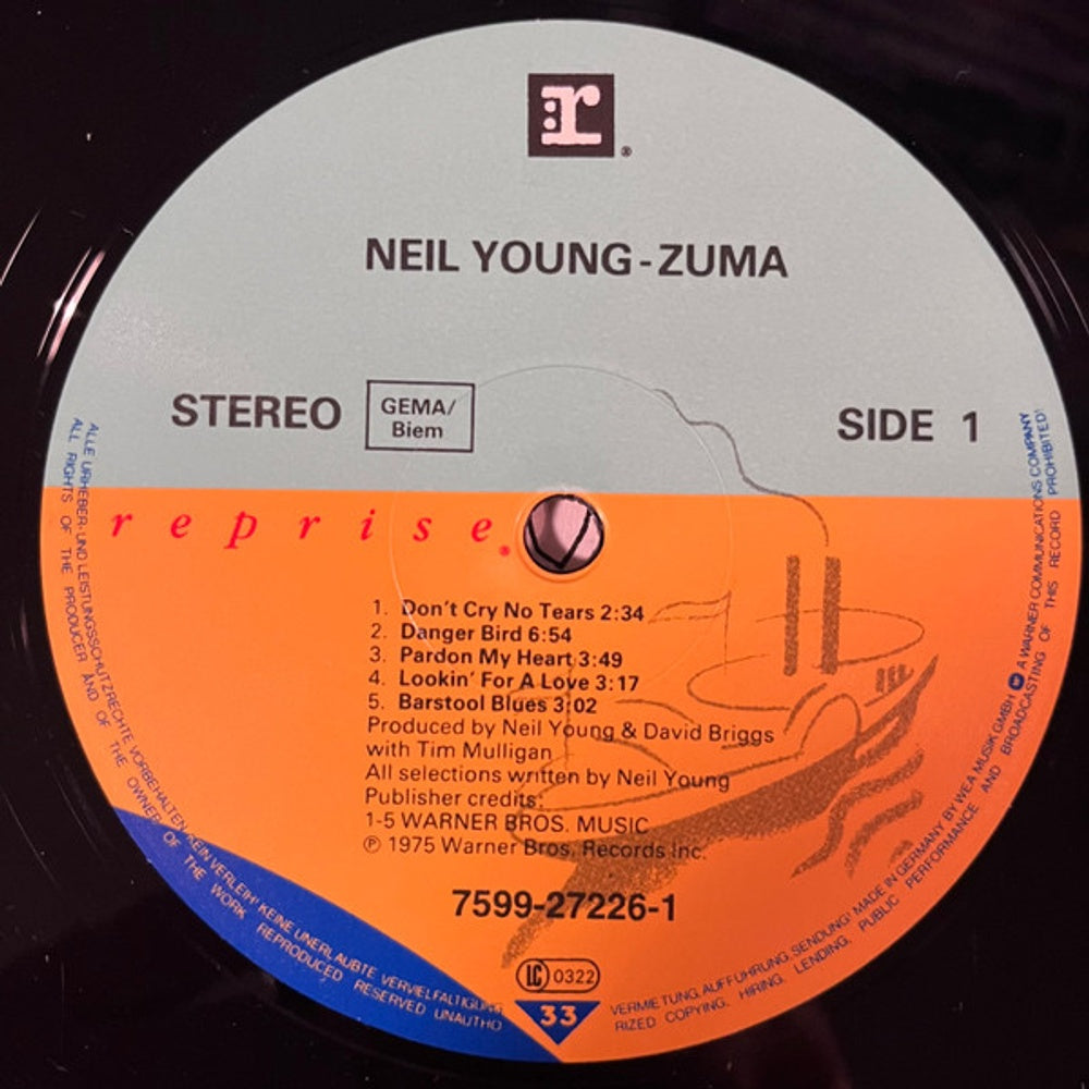 Neil Young – Zuma (LP Vinyl) Vinyl Record