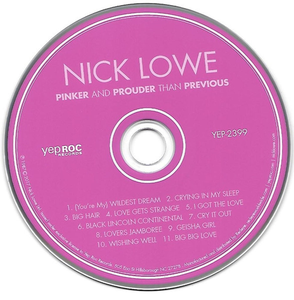 Nick Lowe – Pinker & Prouder Music CD