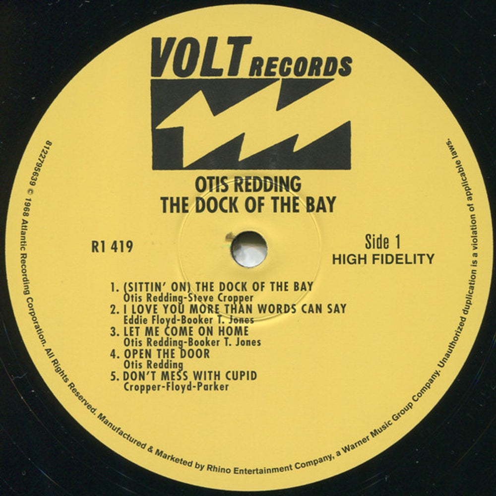Otis Redding – Dock Of The Bay (LP Vinyl) Vinyl Record