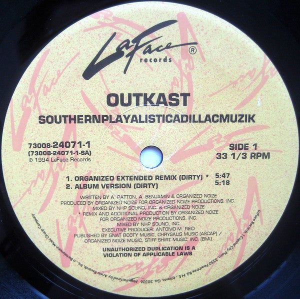 Outkast – Southernplayalisticadillacmuzik (LP Vinyl) Vinyl Record