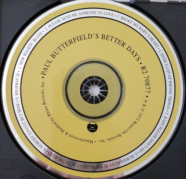 Paul Butterfield's Better Days – Better Days Music CD