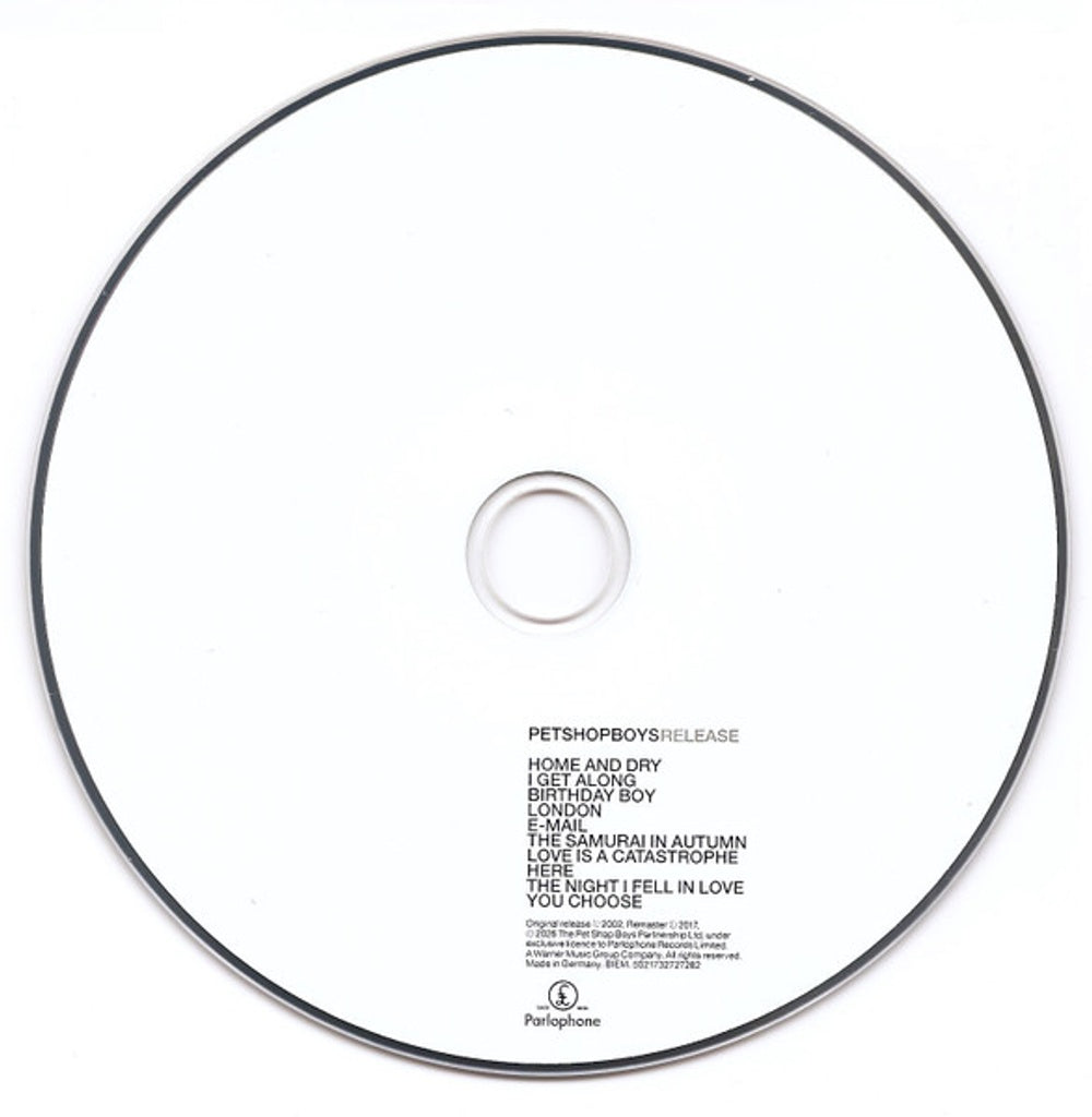 Pet Shop Boys – Release Music CD