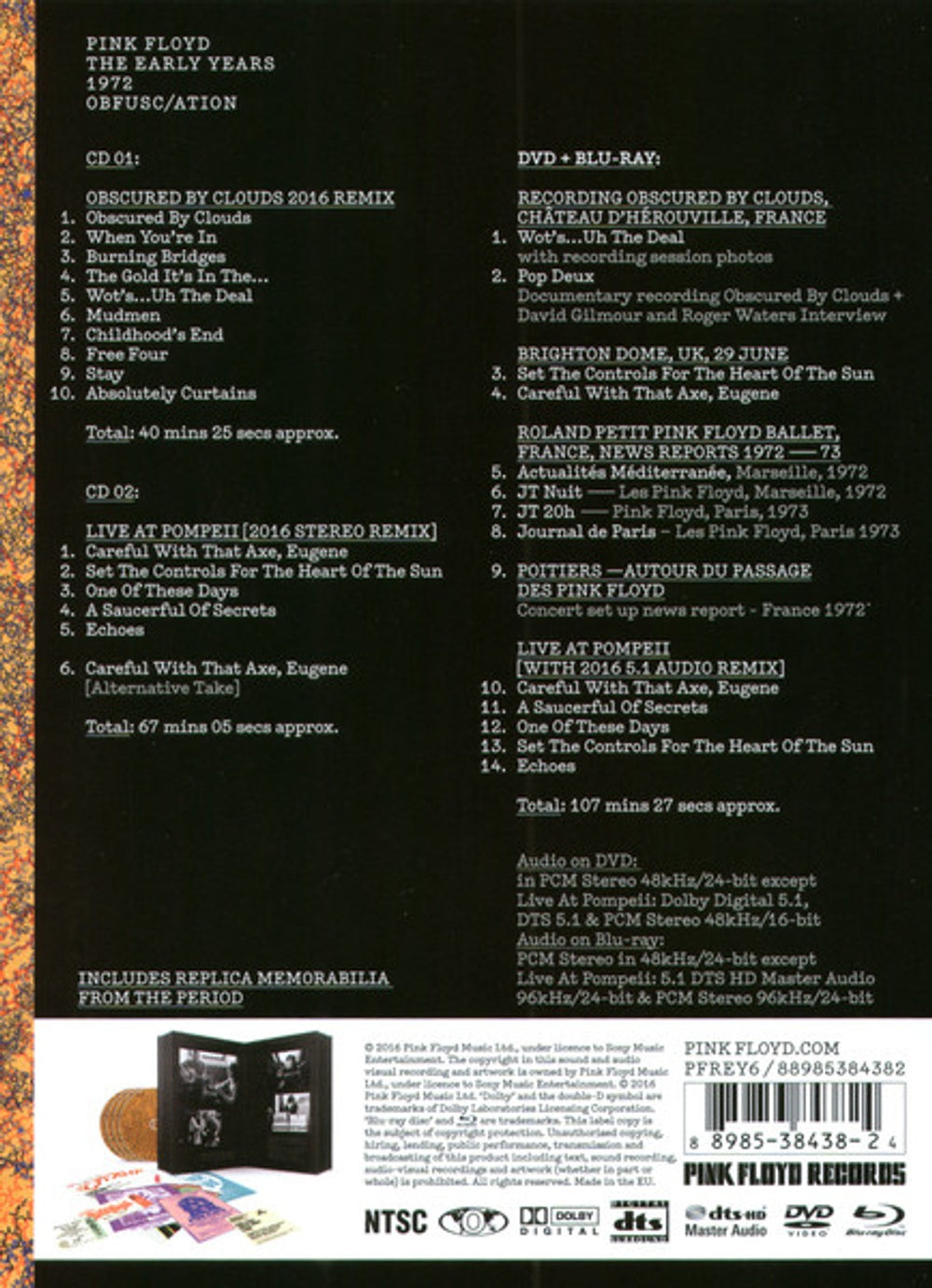 Pink Floyd – 1972 Obfusc/Ation (2-CD/DVD/Blu-ray) Music CD