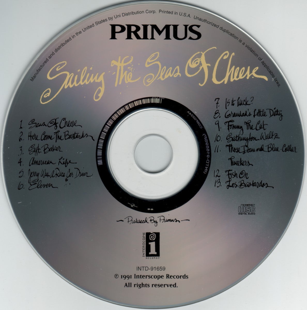 Primus – Sailing the Seas of Cheese Music CD