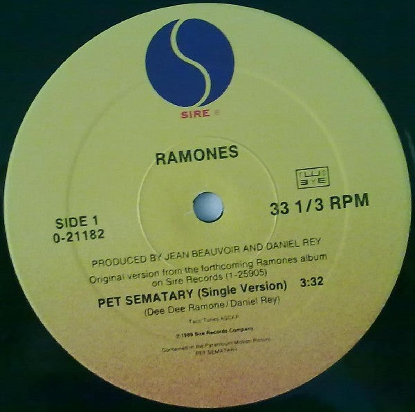 Ramones – Pet Sematary (12" Vinyl) Vinyl Record