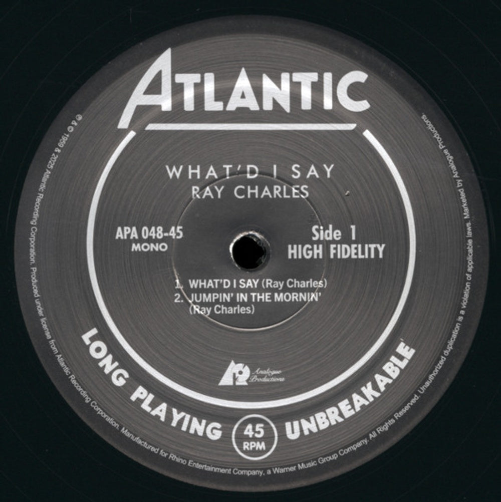 Ray Charles – What'd I Say (2-LP Vinyl) Vinyl Record