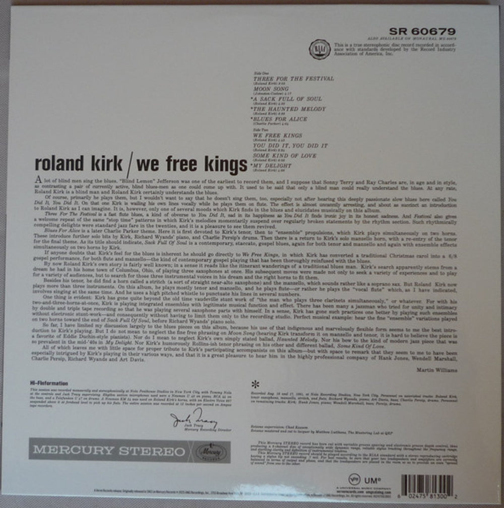 Roland Kirk – We Free Kings (LP Vinyl) Vinyl Record