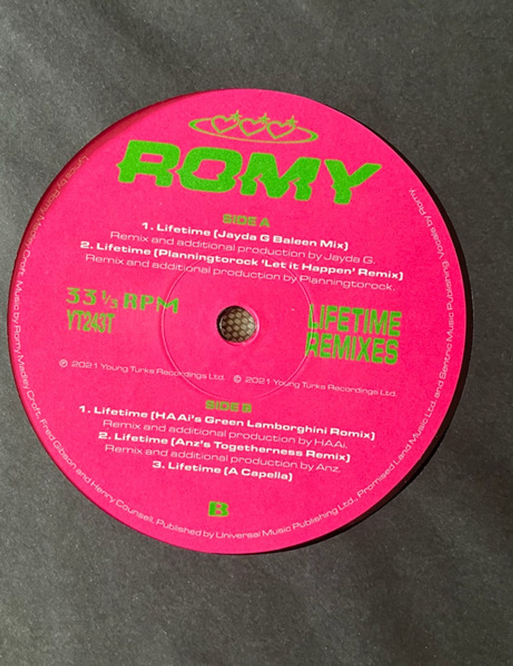Romy – Lifetime Remixes (LP Vinyl) Vinyl Record