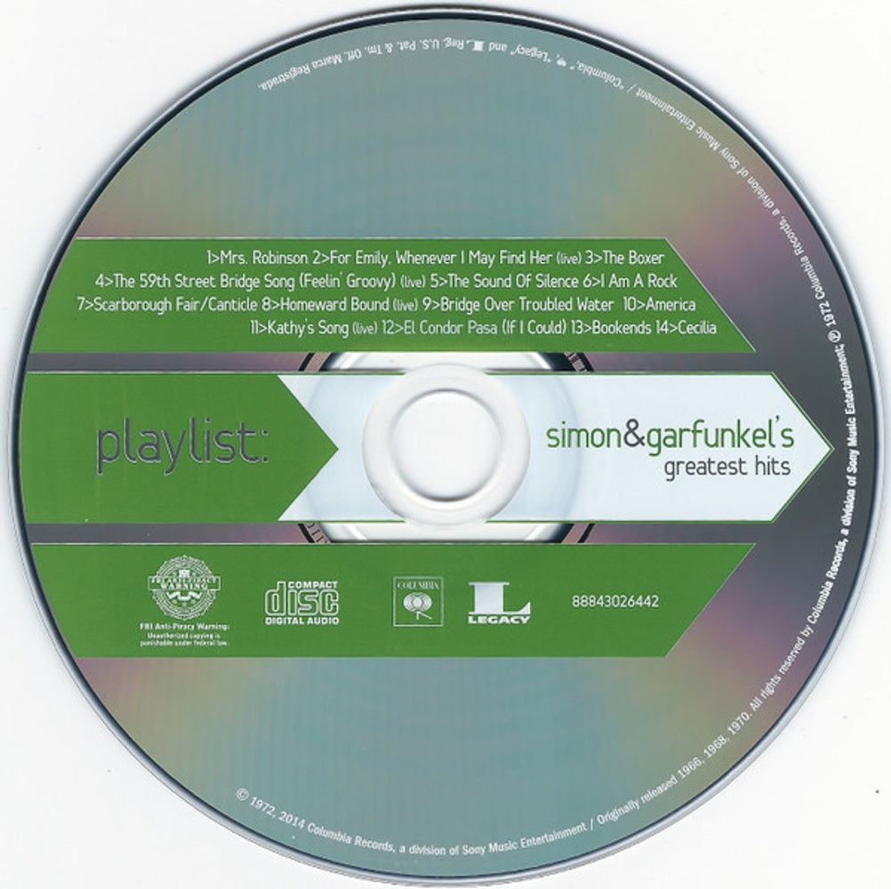 Simon & Garfunkel – Playlist: Very Best of Music CD