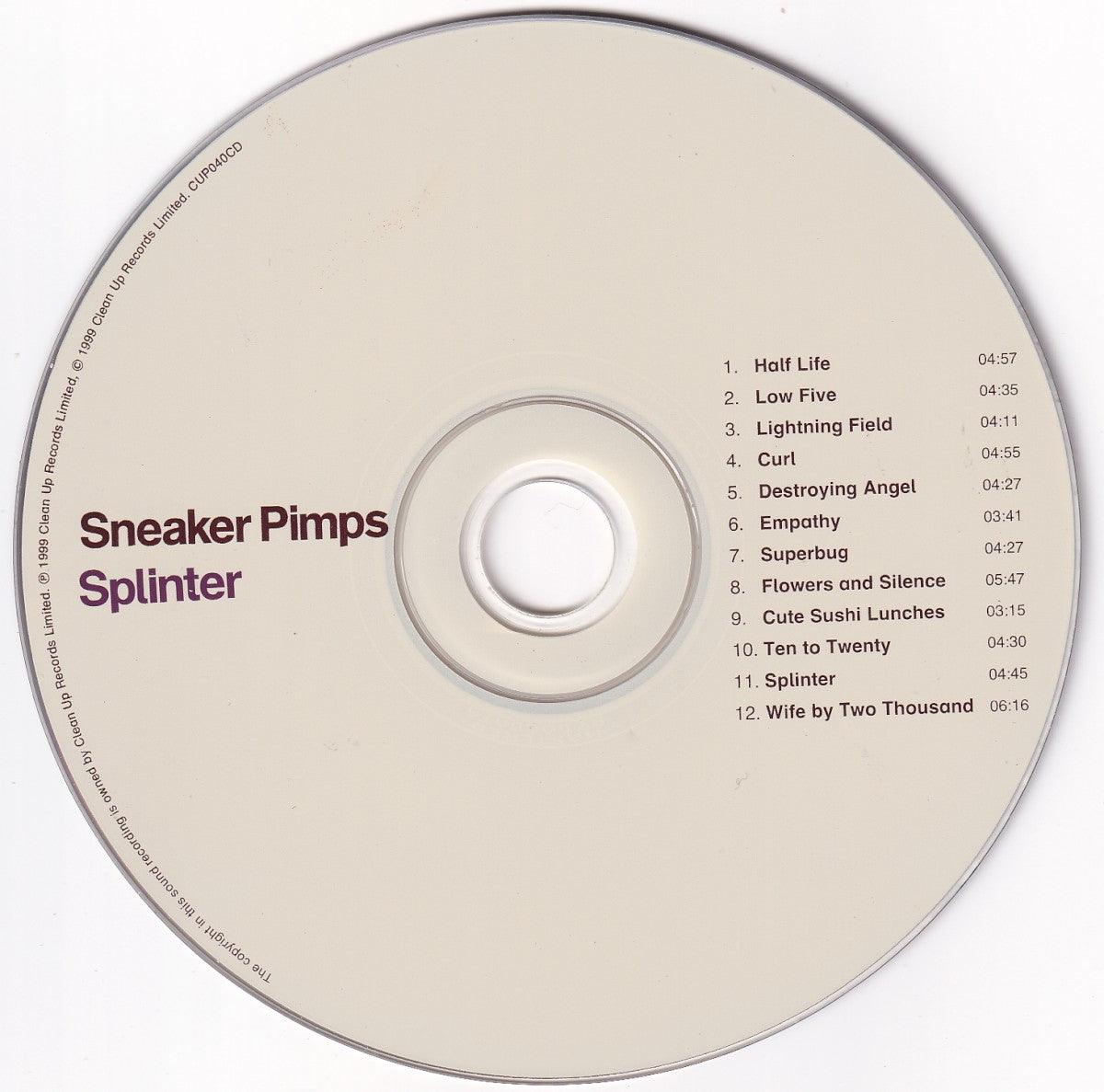 Sneaker Pimps – Splinter Music CD