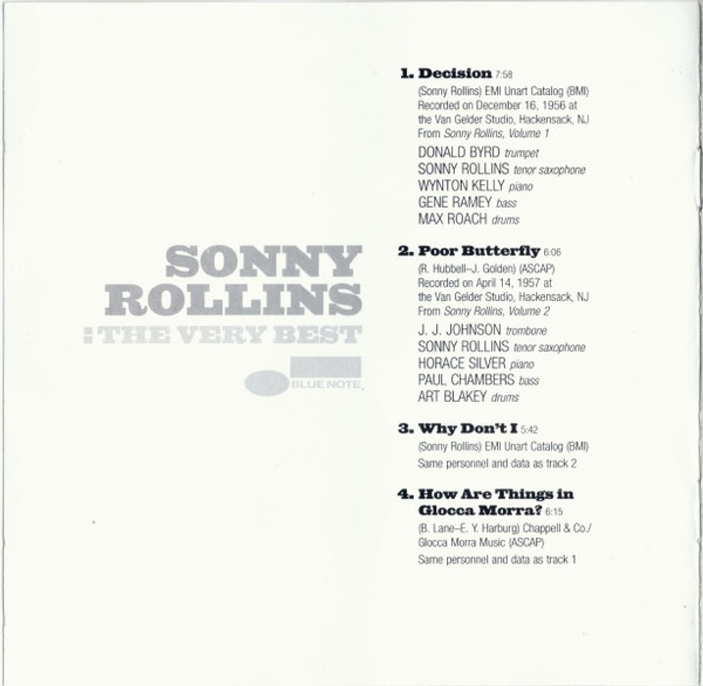 Sonny Rollins – The Very Best Music CD