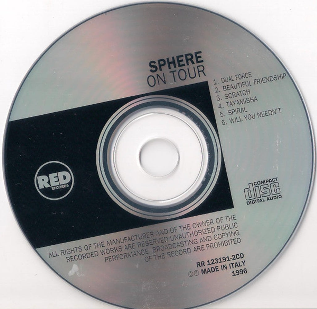 Sphere – On Tour Music CD