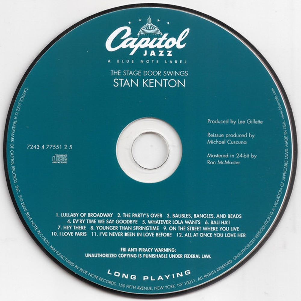 Stan Kenton – The Stage Door Swings Music CD
