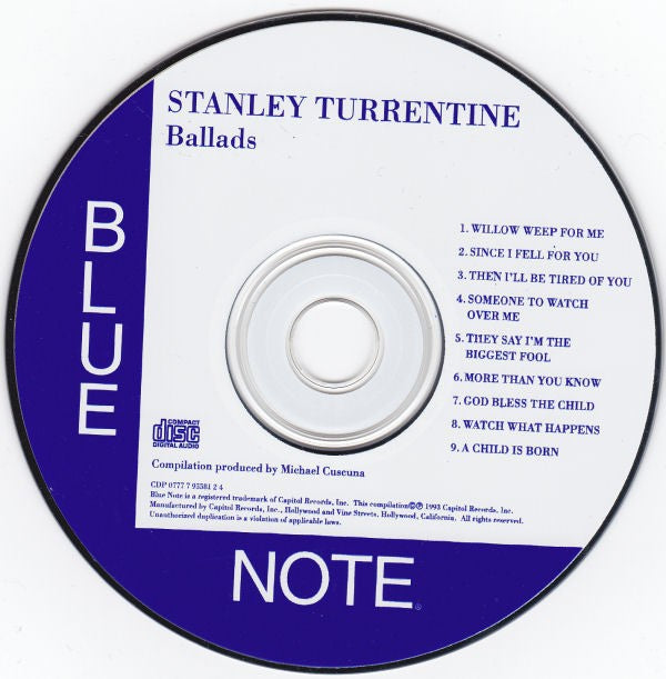 Stanley Turrentine – Ballads Music CD