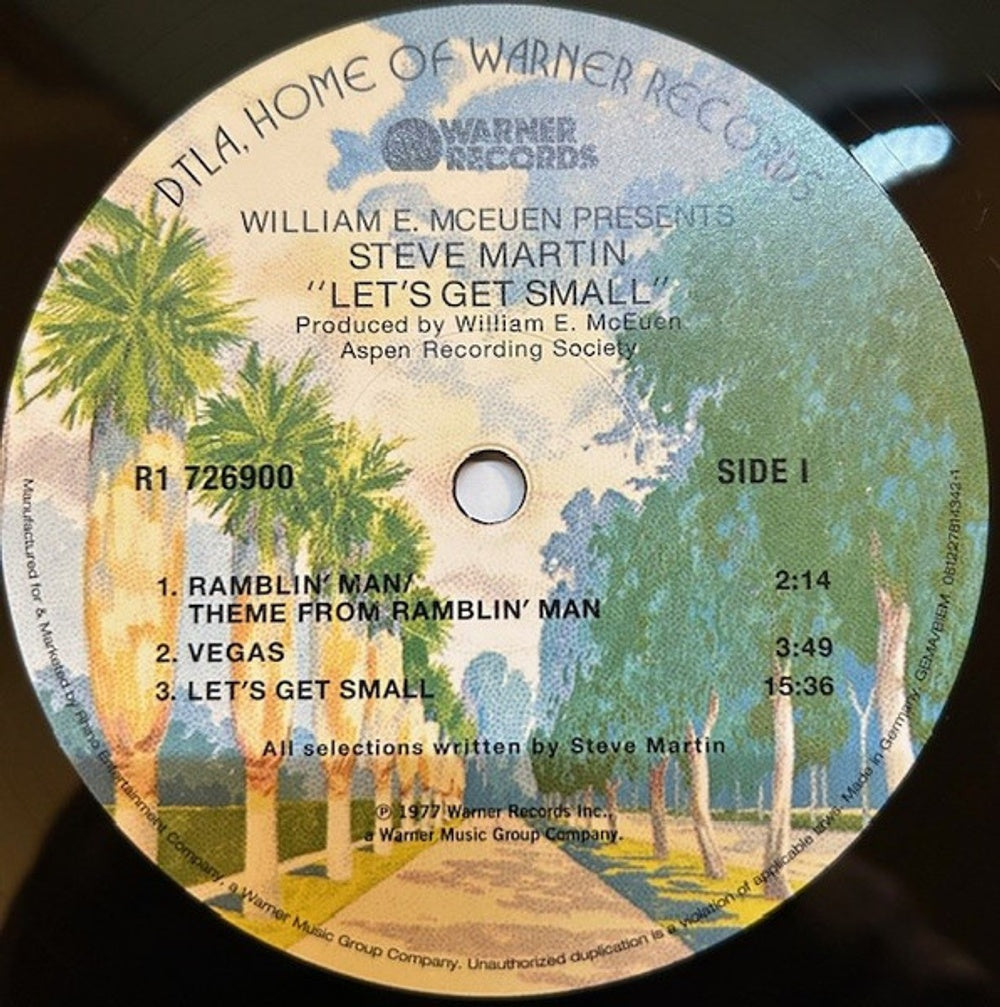 Steve Martin – Let's Get Small (LP Vinyl) Vinyl Record