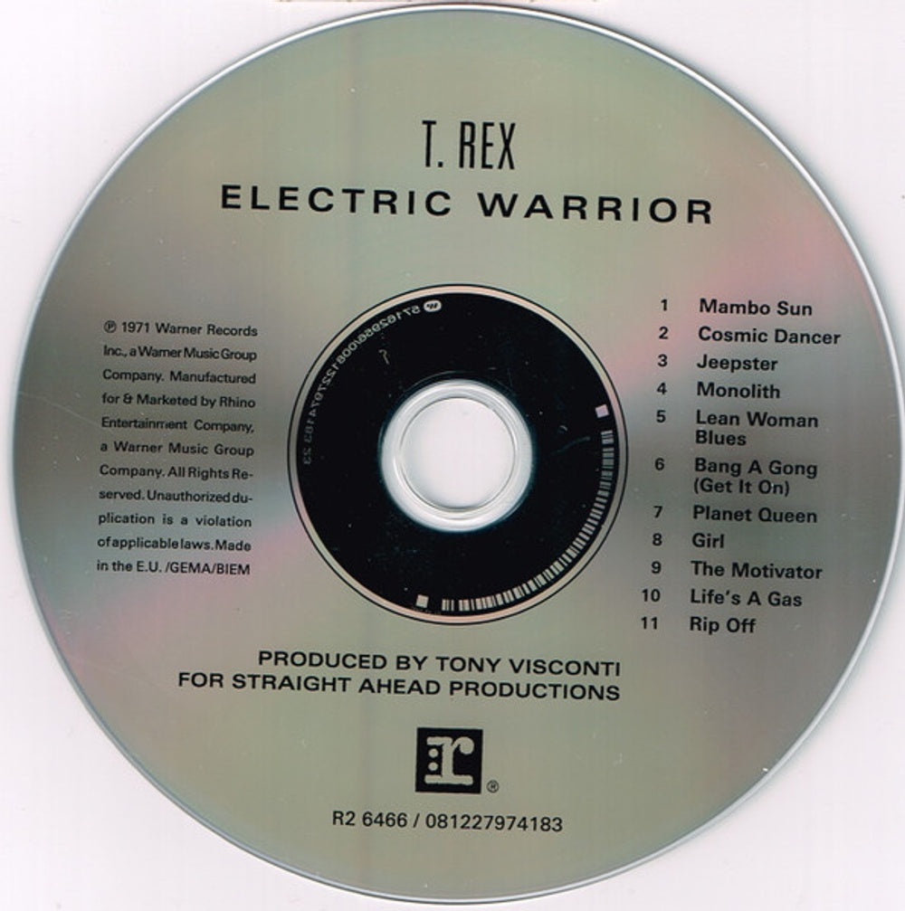 T. Rex – Electric Warrior Music CD