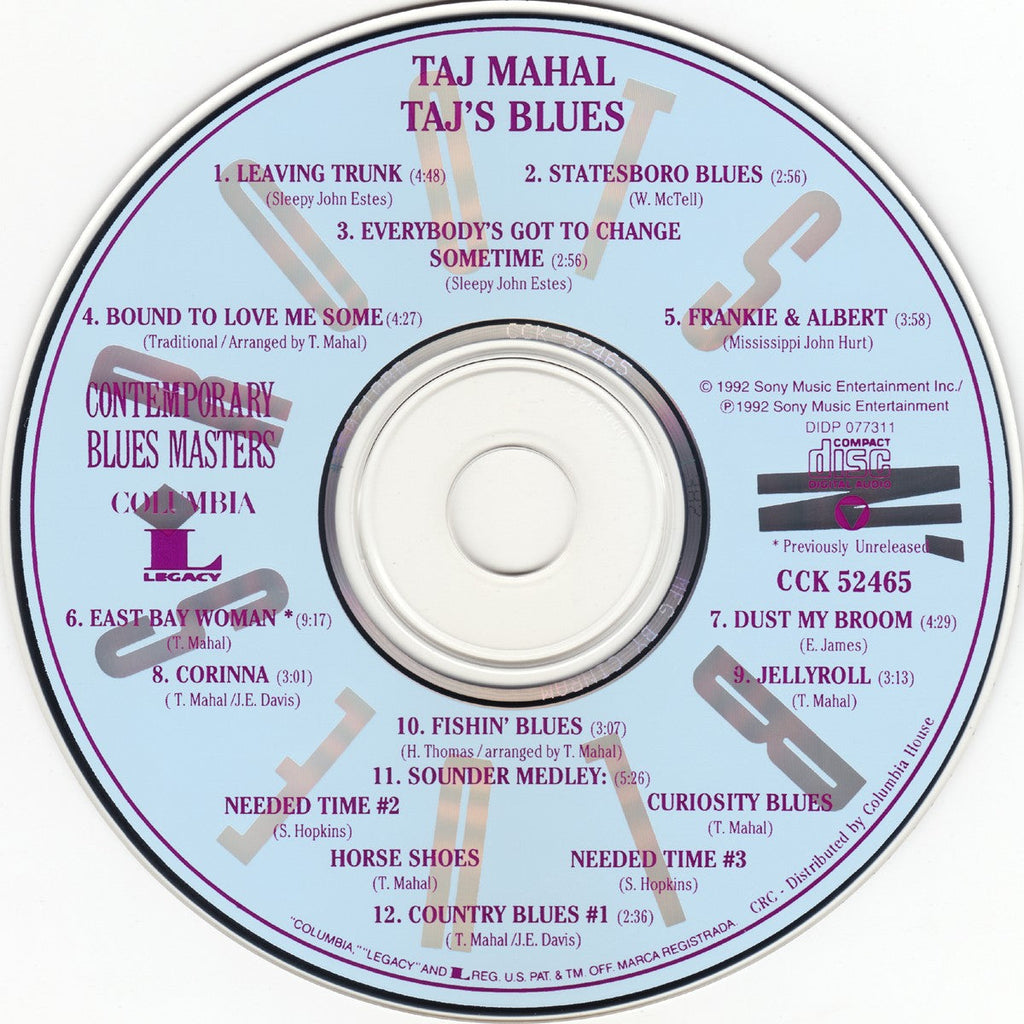 Taj Mahal – Taj's Blues Music CD