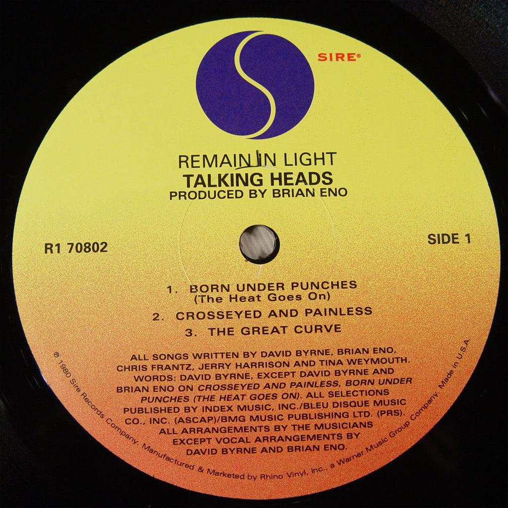 Talking Heads – Remain in Light (LP Vinyl) Vinyl Record
