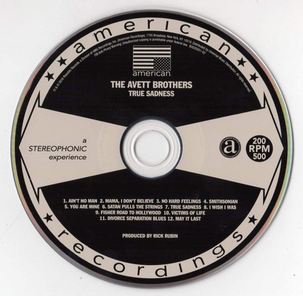 The Avett Brothers – True Sadness Music CD