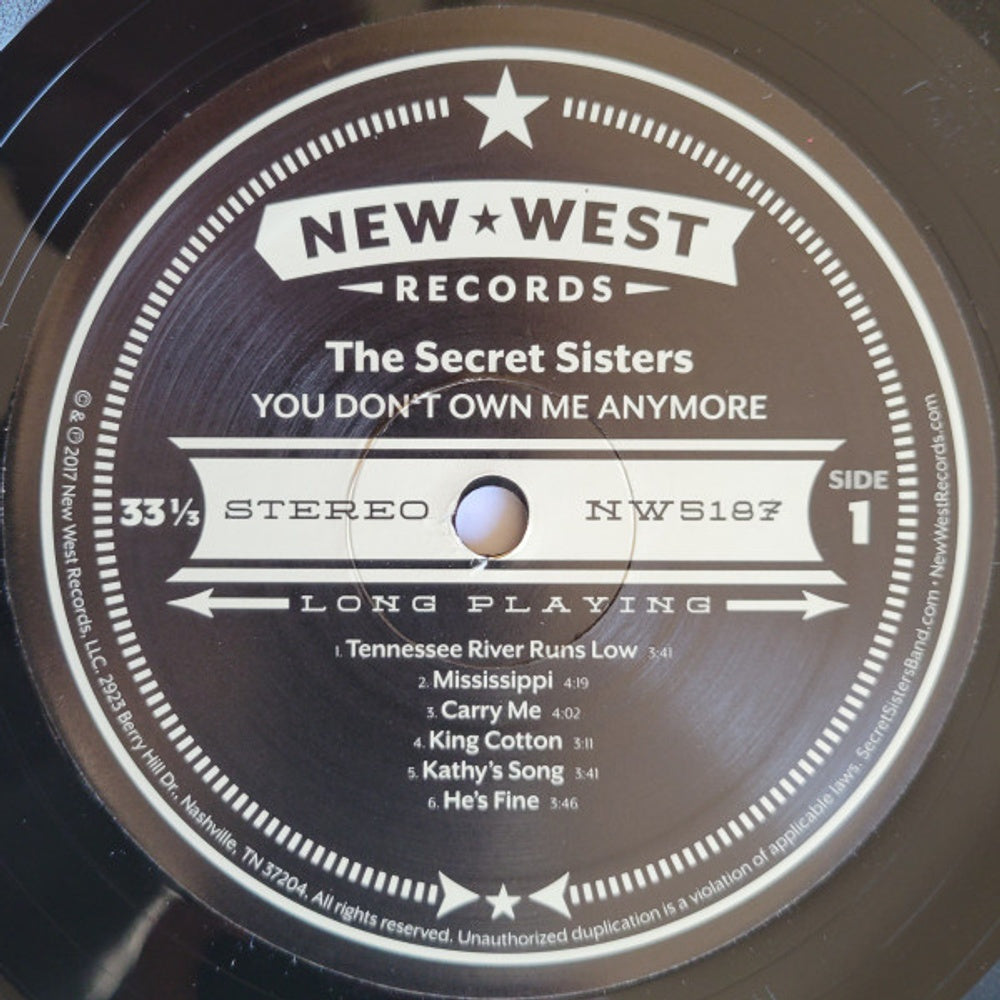 The Secret Sisters – You Don't Own Me Anymore (LP Vinyl) Vinyl Record
