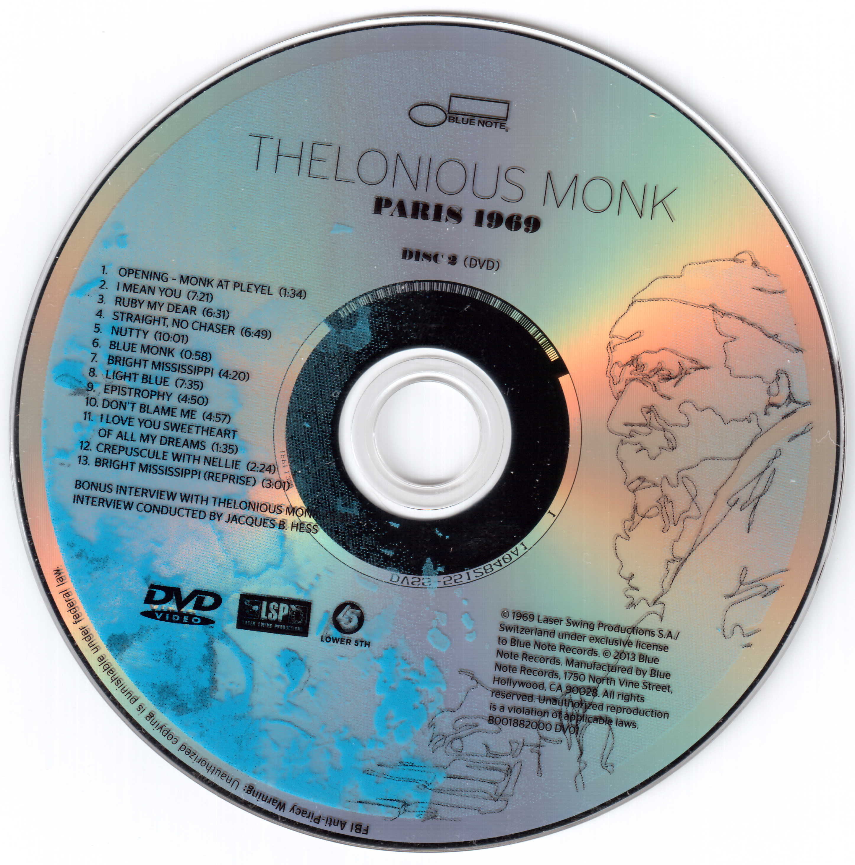 Thelonious Monk – Paris 1969 (2-LP Vinyl) Vinyl Record