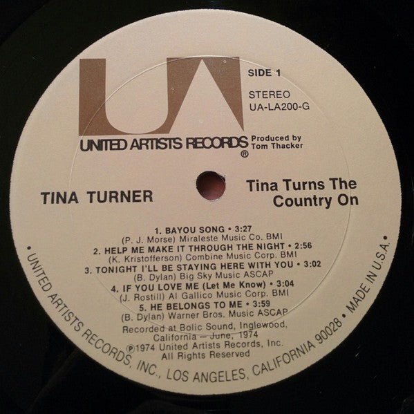 Tina Turner – Tina Turns The Country On! (LP Vinyl) Vinyl Record