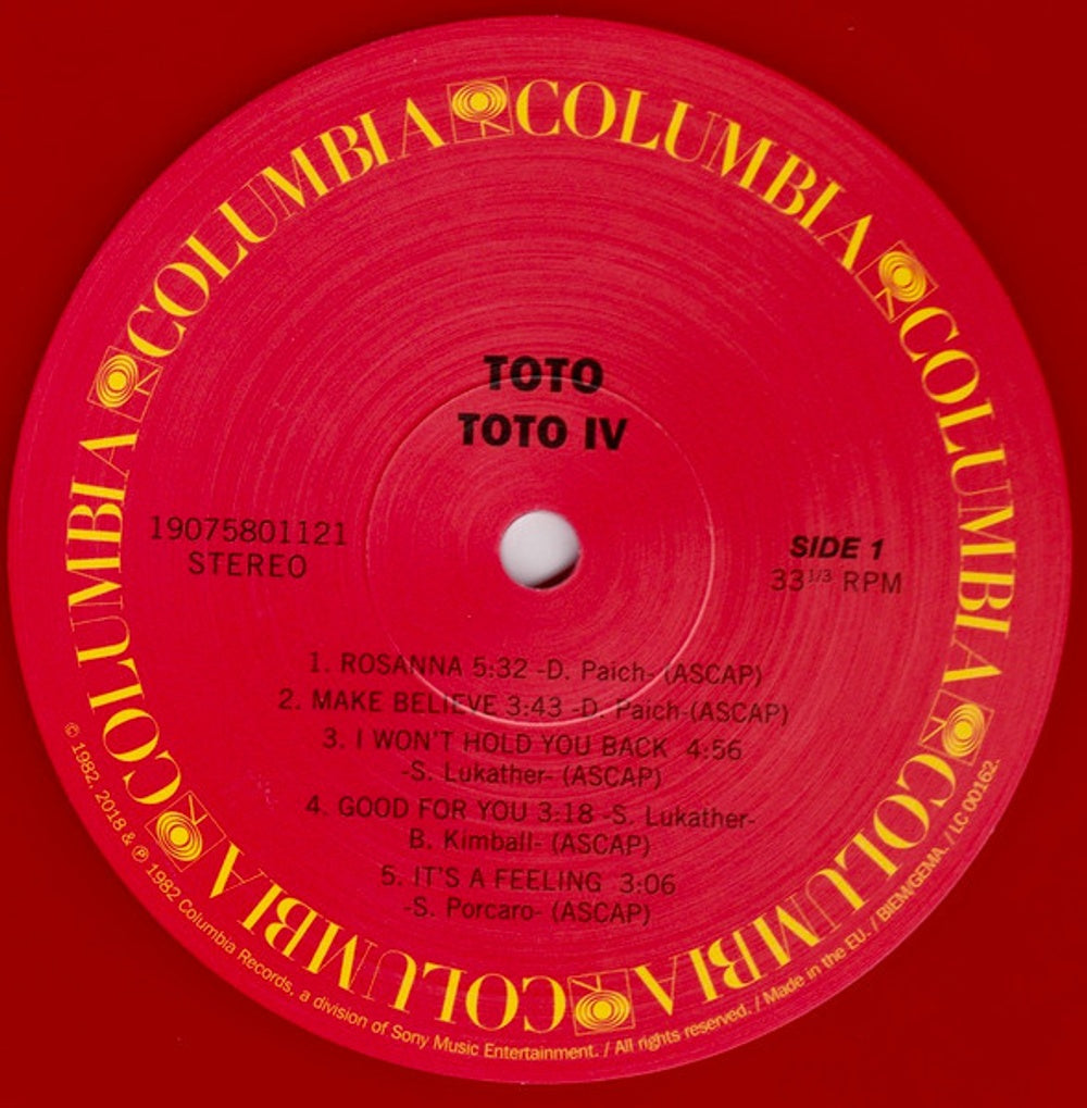 Toto – Toto IV (LP Vinyl) Vinyl Record