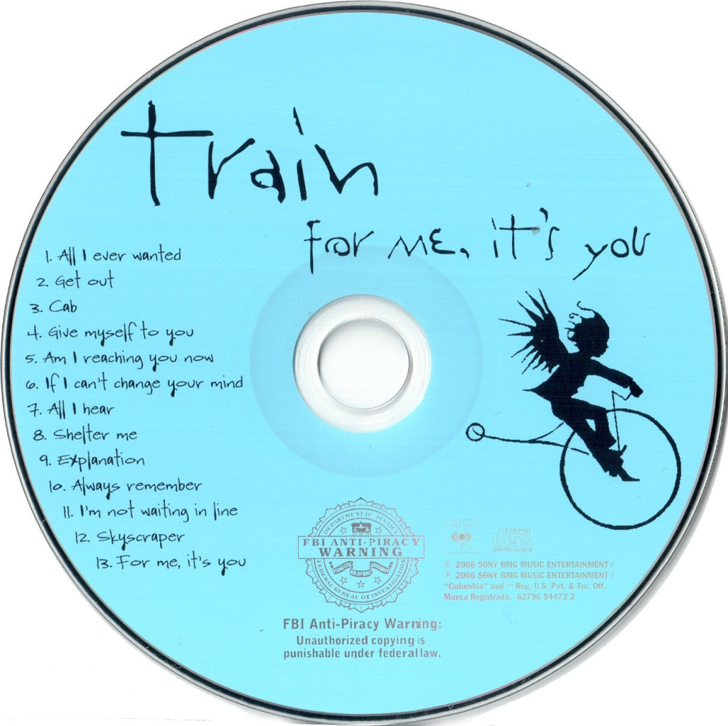 Train – For Me, It's You Music CD