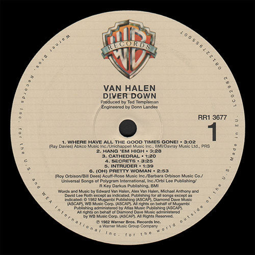 Van Halen – Diver Down (LP Vinyl) Vinyl Record