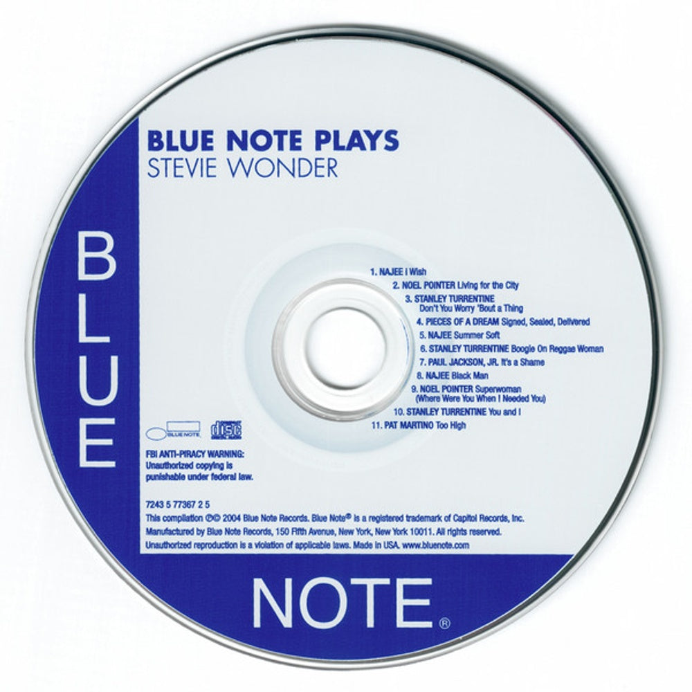 Blue Note Plays Stevie Wonder Music CD