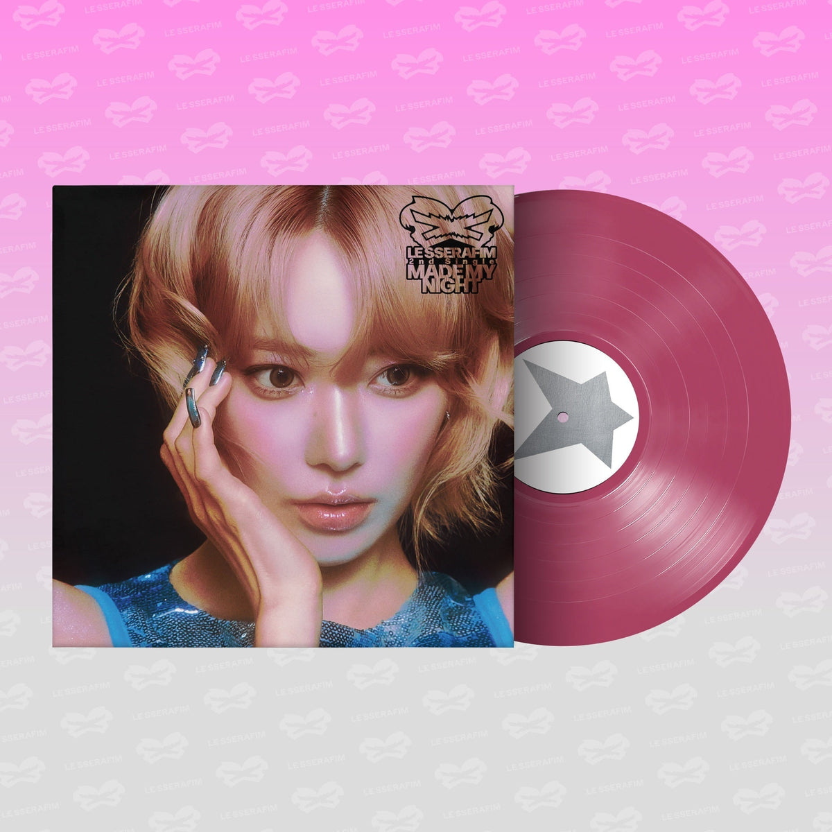 PRE-ORDER: LE SSERAFIM - 2ND Single Album 'Made My Night' Vinyl [Hot Pink Ver.] Vinyl Record