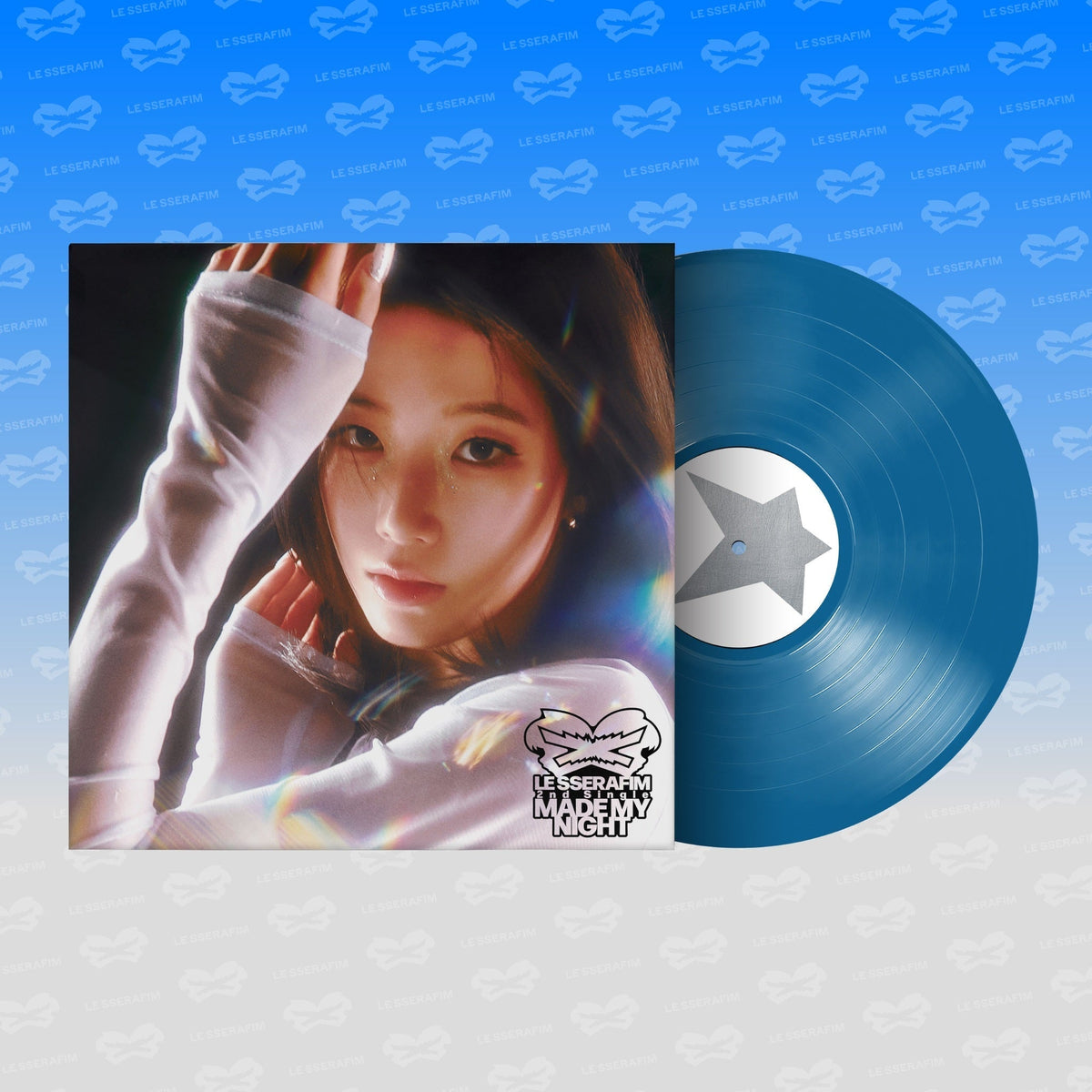 PRE-ORDER: LE SSERAFIM - 2ND Single Album 'Made My Night' Vinyl [Sky Blue Ver.] Vinyl Record
