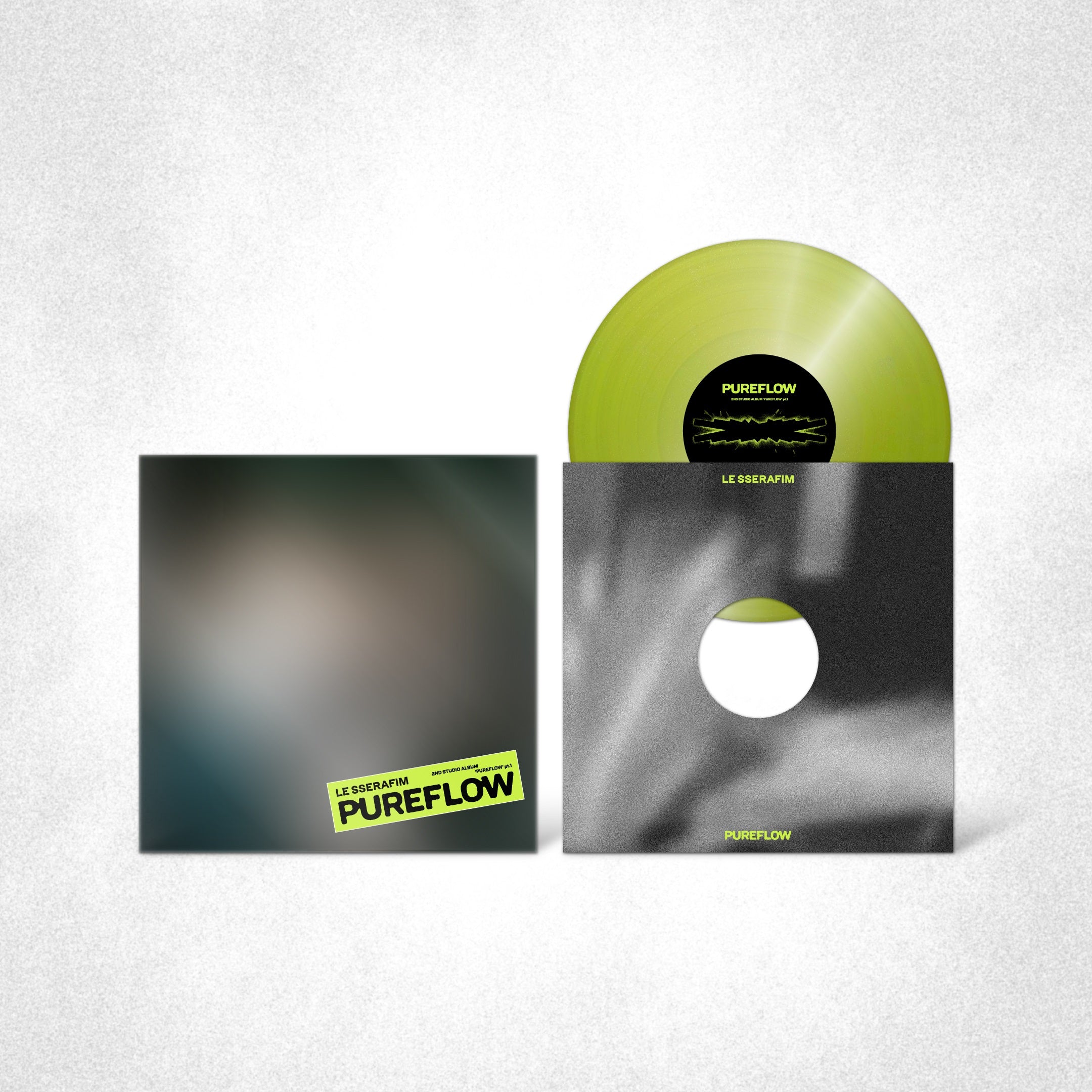 LE SSERAFIM - 2Nd Studio Album ‘Pureflow’ Pt.1 Vinyl [Electric Yellow Glitter Ver.] Vinyl Record