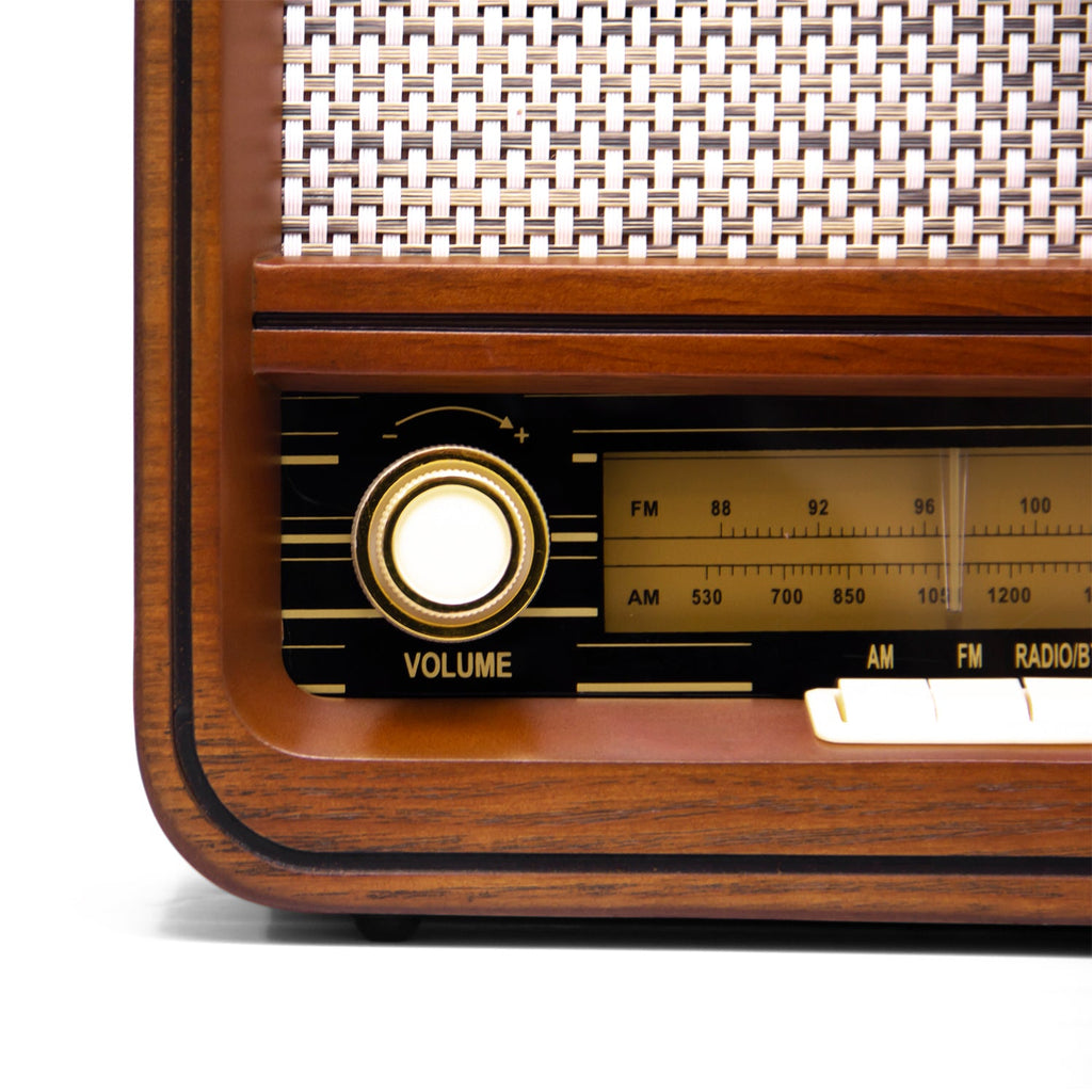 Fuse RAD Retro Vintage Real Ashtree Wood Veneer AM/FM Radio