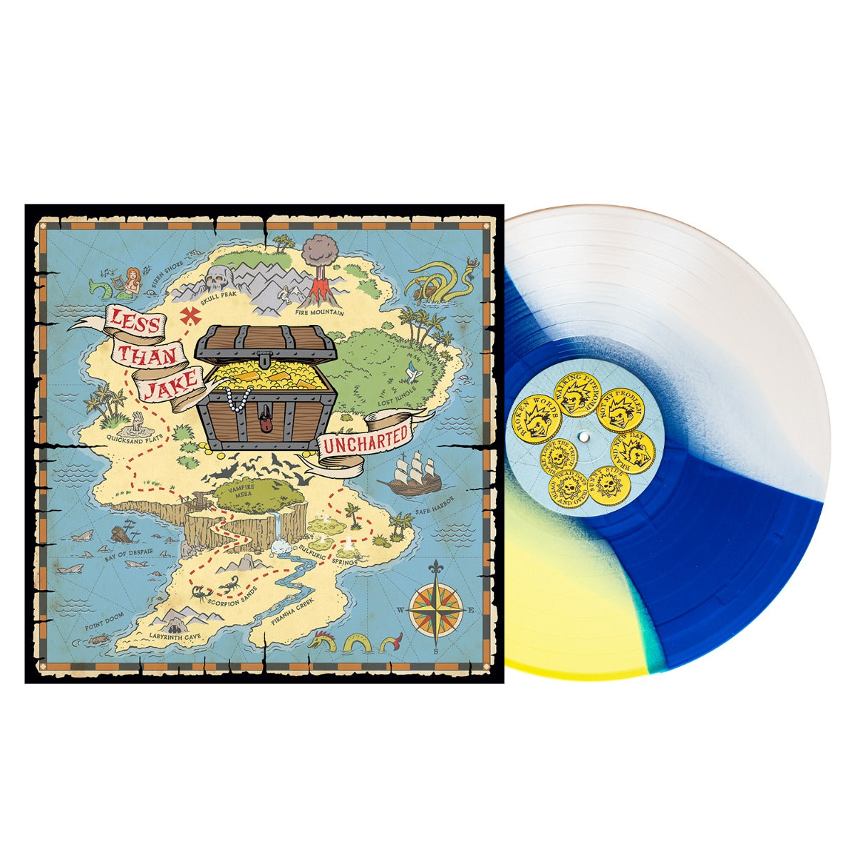 Uncharted (Indie Exclusive, Easter Yellow/Blue/Bone Tri-Stripe Colored Vinyl) Vinyl Record