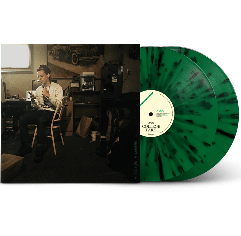Logic College Park (Limited Edition, "Varsity" Green & Black Splatter, Artist Signed) (2 LP's) Vinyl Record