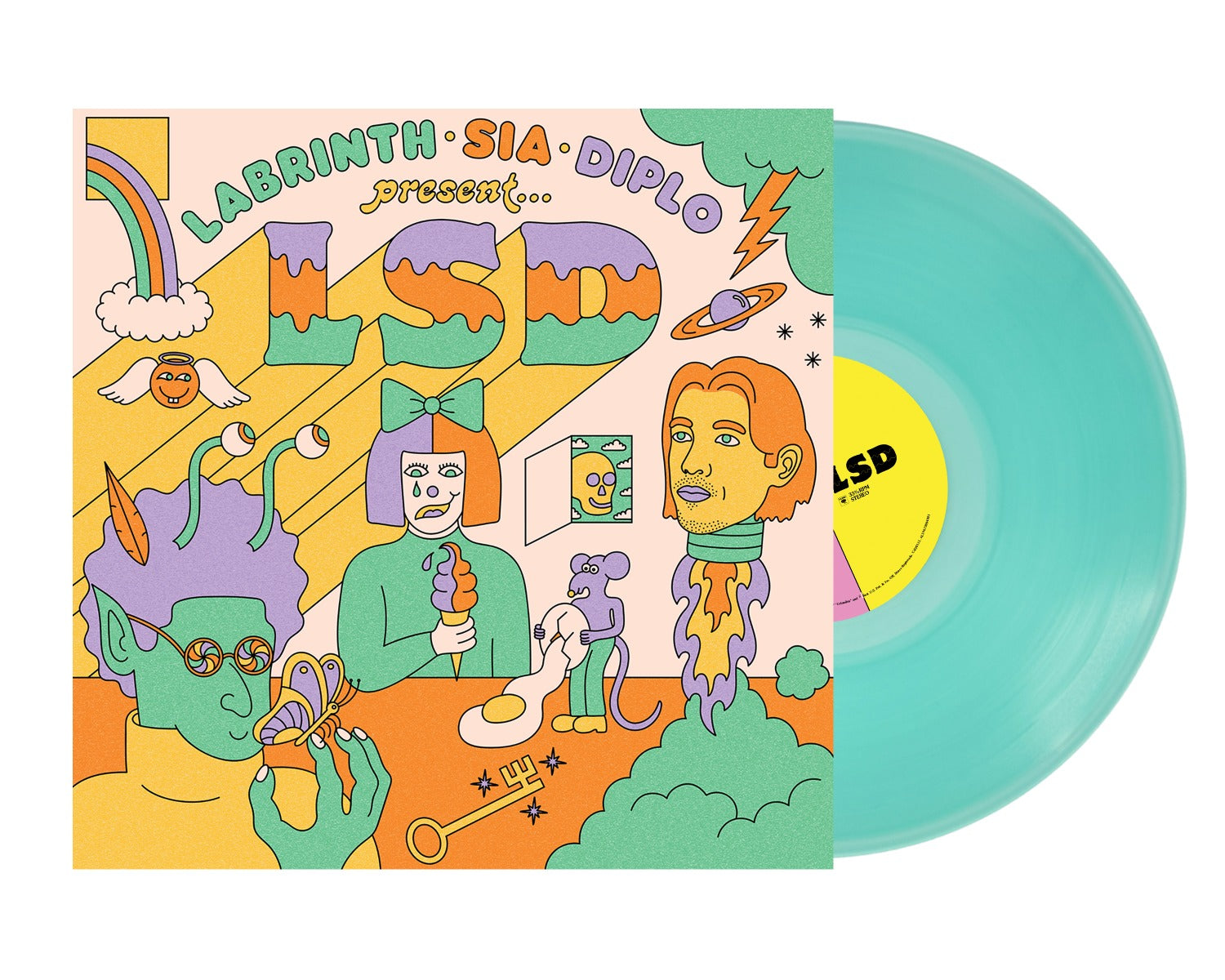 LSD Feat. Labrinth, Sia and Diplo - LSD (5th Anniversary Edition) (Colored Vinyl, Green, Anniversary Edition, Alternate Cover) Vinyl Record