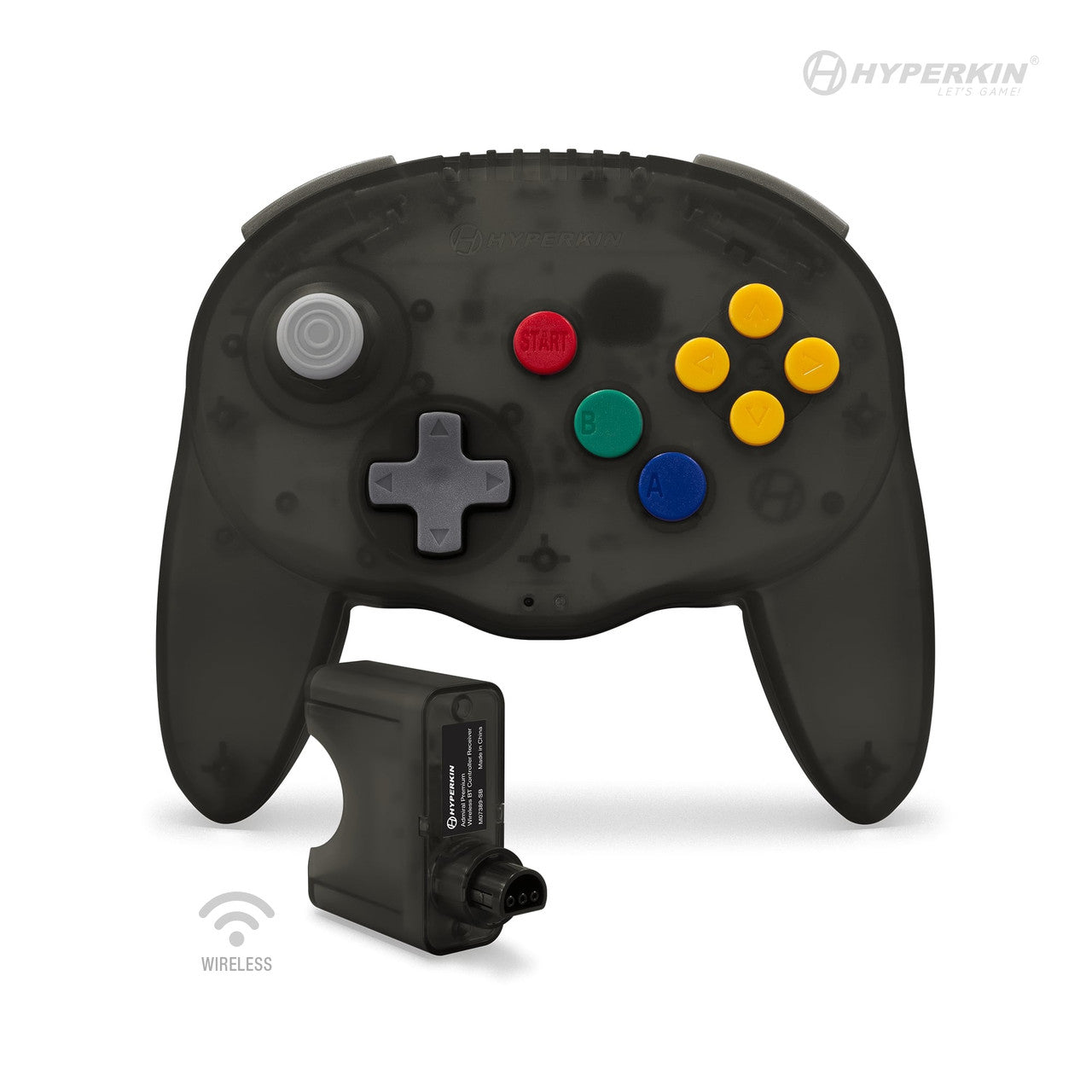 Hyperkin - N64 Admiral Premium Wireless BT Controller: Space Black - Hyperkin