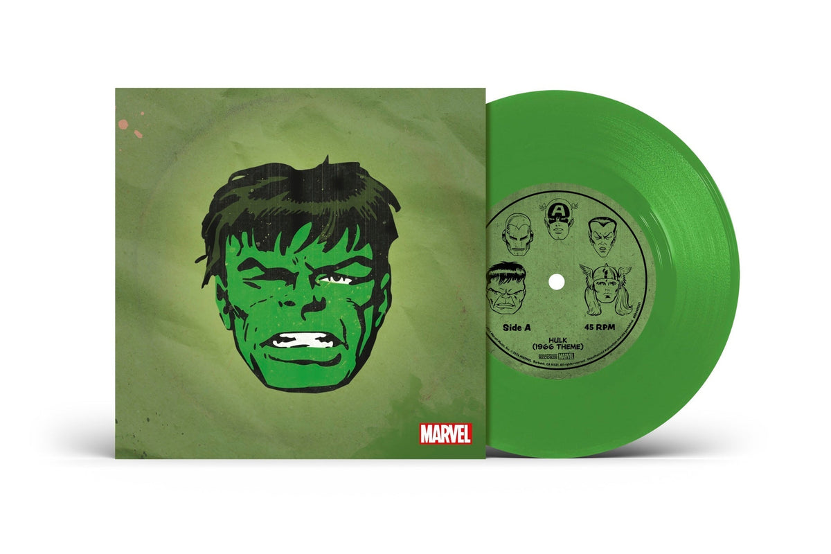 PRE-ORDER: Marvel Chorus - Hulk (1966 Theme) / Merry Marvel Marching Society [Translucent Green 7" Single] Vinyl Record