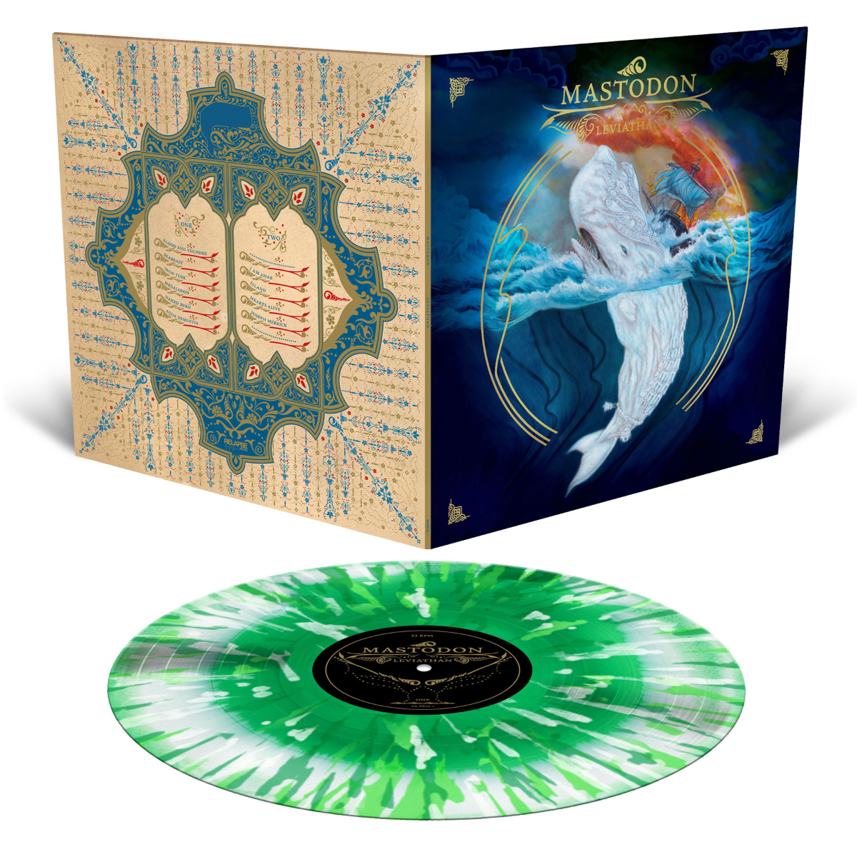 Mastodon - Leviathan: 20th Anniversary Edition (Colored Vinyl, White, Green, Splatter) Vinyl Record