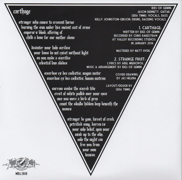 Carthage (7" CLEAR VINYL) | Mint (M) Mint (M)