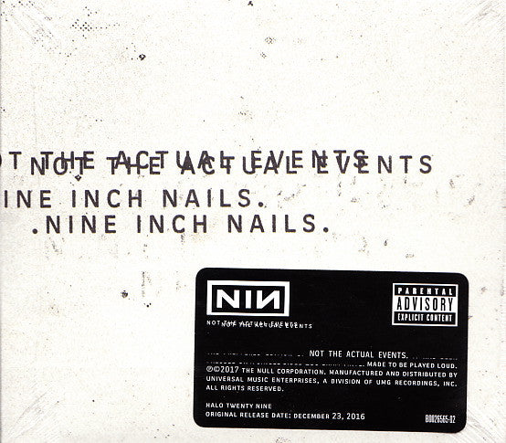 Nine Inch Nails - Not The Actual Events (CD) | Mint (M) Mint (M)