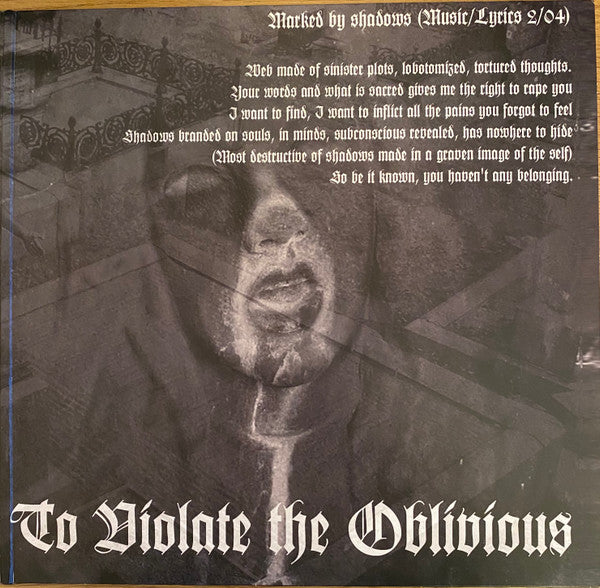 To Violate The Oblivious (2xVINYL) | Mint (M) Mint (M)