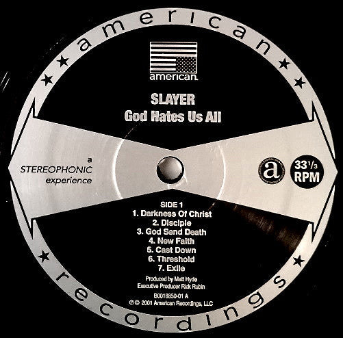 Slayer - God Hates Us All (VINYL) | Mint (M) Mint (M)