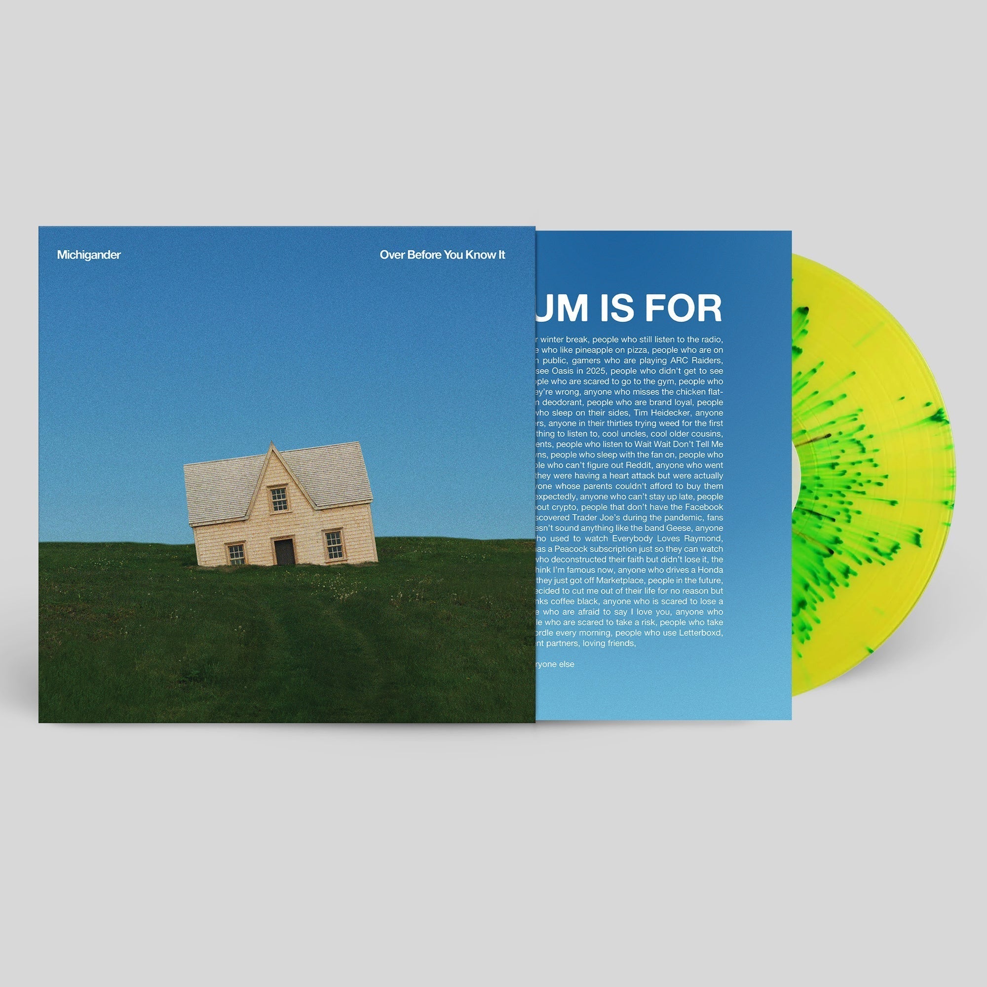 Michigander - Over Before You Know It (Indie Exclusive) [Sunny Lawn Splatter] Vinyl Record