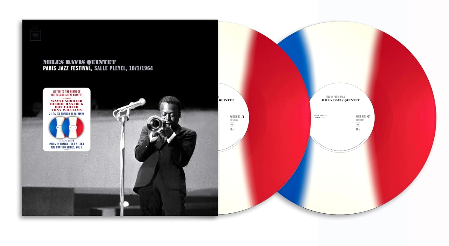 Paris Jazz Festival, Salle Pleyel 10/1/1964 (Blue, White & Red Colored Vinyl, Remastered) (2 Lp) Vinyl Record